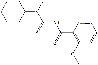 N-cyclohexyl-N'-(2-methoxybenzoyl)-N-methylthiourea 구조식 이미지
