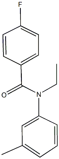 N-ethyl-4-fluoro-N-(3-methylphenyl)benzamide 구조식 이미지