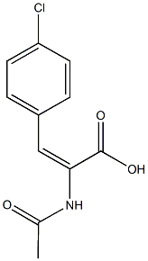 2-ACETYLAMINO-3-(4-CHLOROPHENYL)-ACRYLICACID Structure