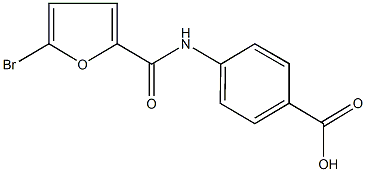 4-[(5-bromo-2-furoyl)amino]benzoic acid 구조식 이미지