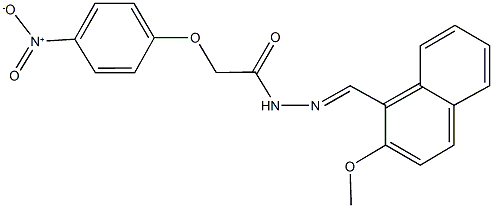 2-{4-nitrophenoxy}-N'-[(2-methoxy-1-naphthyl)methylene]acetohydrazide 구조식 이미지