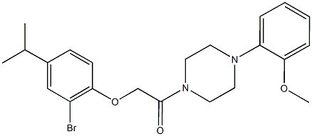 1-[(2-bromo-4-isopropylphenoxy)acetyl]-4-(2-methoxyphenyl)piperazine Structure