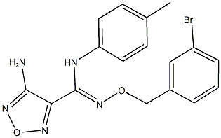 4-amino-N'-[(3-bromobenzyl)oxy]-N-(4-methylphenyl)-1,2,5-oxadiazole-3-carboximidamide 구조식 이미지