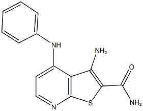 3-amino-4-anilinothieno[2,3-b]pyridine-2-carboxamide 구조식 이미지