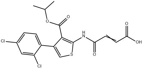 4-{[4-(2,4-dichlorophenyl)-3-(isopropoxycarbonyl)thien-2-yl]amino}-4-oxobut-2-enoic acid Structure