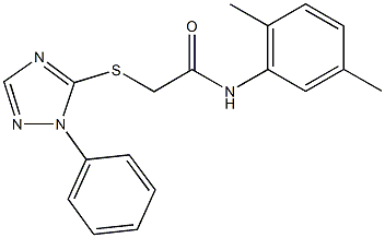 N-(2,5-dimethylphenyl)-2-[(1-phenyl-1H-1,2,4-triazol-5-yl)sulfanyl]acetamide 구조식 이미지