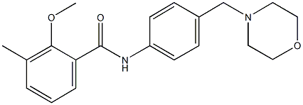 2-methoxy-3-methyl-N-[4-(4-morpholinylmethyl)phenyl]benzamide 구조식 이미지