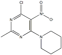 4-chloro-5-nitro-2-methyl-6-(1-piperidinyl)pyrimidine 구조식 이미지