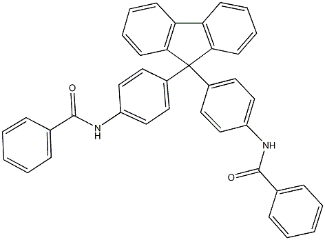 N-(4-{9-[4-(benzoylamino)phenyl]-9H-fluoren-9-yl}phenyl)benzamide Structure