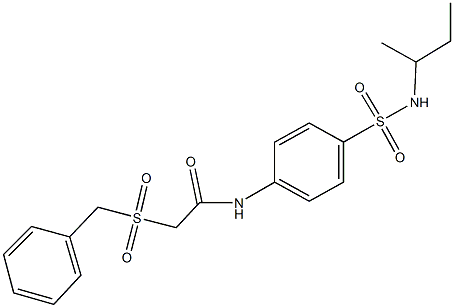 2-(benzylsulfonyl)-N-{4-[(sec-butylamino)sulfonyl]phenyl}acetamide Structure
