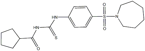 N-[4-(1-azepanylsulfonyl)phenyl]-N'-(cyclopentylcarbonyl)thiourea 구조식 이미지