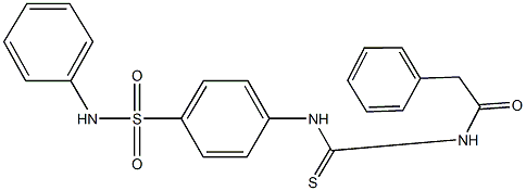 N-phenyl-4-({[(phenylacetyl)amino]carbothioyl}amino)benzenesulfonamide Structure