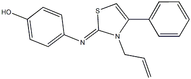 4-[(3-allyl-4-phenyl-1,3-thiazol-2(3H)-ylidene)amino]phenol Structure