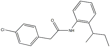 N-(2-sec-butylphenyl)-2-(4-chlorophenyl)acetamide Structure