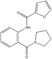 N-[2-(1-pyrrolidinylcarbonyl)phenyl]-2-furamide Structure