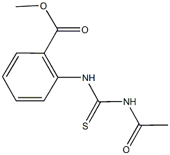 methyl 2-{[(acetylamino)carbothioyl]amino}benzoate 구조식 이미지