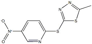 5-nitro-2-[(5-methyl-1,3,4-thiadiazol-2-yl)sulfanyl]pyridine Structure