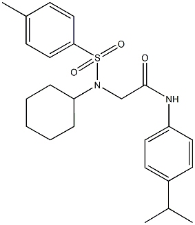 2-{cyclohexyl[(4-methylphenyl)sulfonyl]amino}-N-(4-isopropylphenyl)acetamide 구조식 이미지