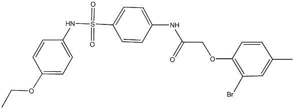 2-(2-bromo-4-methylphenoxy)-N-{4-[(4-ethoxyanilino)sulfonyl]phenyl}acetamide Structure