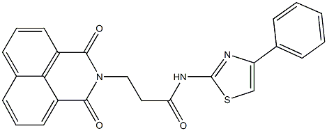 3-(1,3-dioxo-1H-benzo[de]isoquinolin-2(3H)-yl)-N-(4-phenyl-1,3-thiazol-2-yl)propanamide Structure