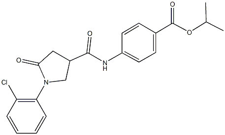 isopropyl 4-({[1-(2-chlorophenyl)-5-oxo-3-pyrrolidinyl]carbonyl}amino)benzoate Structure