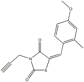 5-(4-methoxy-2-methylbenzylidene)-3-prop-2-ynyl-1,3-thiazolidine-2,4-dione 구조식 이미지