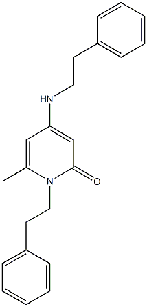 6-methyl-1-(2-phenylethyl)-4-[(2-phenylethyl)amino]-2(1H)-pyridinone 구조식 이미지