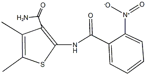 2-({2-nitrobenzoyl}amino)-4,5-dimethyl-3-thiophenecarboxamide 구조식 이미지