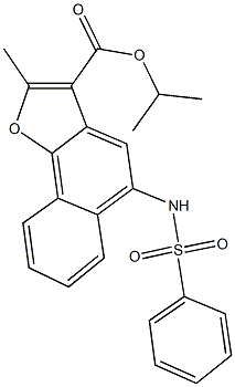 isopropyl 2-methyl-5-[(phenylsulfonyl)amino]naphtho[1,2-b]furan-3-carboxylate 구조식 이미지