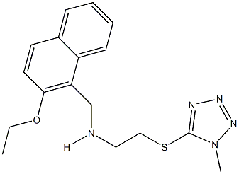 N-[(2-ethoxy-1-naphthyl)methyl]-N-{2-[(1-methyl-1H-tetraazol-5-yl)sulfanyl]ethyl}amine 구조식 이미지