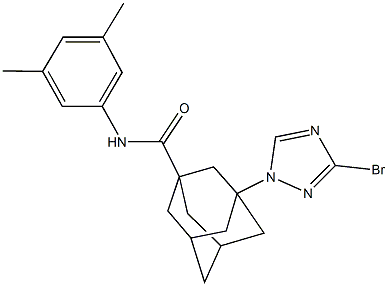 3-(3-bromo-1H-1,2,4-triazol-1-yl)-N-(3,5-dimethylphenyl)-1-adamantanecarboxamide 구조식 이미지