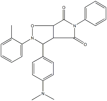 3-[4-(dimethylamino)phenyl]-2-(2-methylphenyl)-5-phenyldihydro-2H-pyrrolo[3,4-d]isoxazole-4,6(3H,5H)-dione Structure