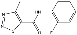 N-(2-fluorophenyl)-4-methyl-1,2,3-thiadiazole-5-carboxamide 구조식 이미지