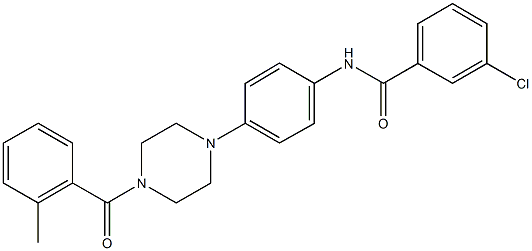 3-chloro-N-{4-[4-(2-methylbenzoyl)-1-piperazinyl]phenyl}benzamide Structure