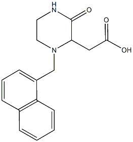 [1-(1-naphthylmethyl)-3-oxo-2-piperazinyl]acetic acid Structure