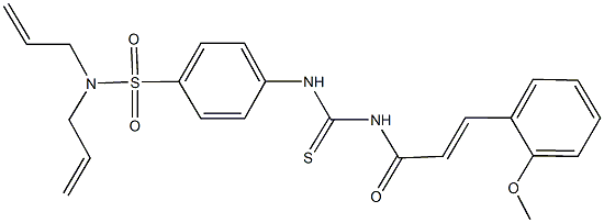 N,N-diallyl-4-[({[3-(2-methoxyphenyl)acryloyl]amino}carbothioyl)amino]benzenesulfonamide Structure