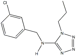 N-(3-chlorobenzyl)-N-(1-propyl-1H-tetraazol-5-yl)amine 구조식 이미지