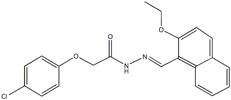 2-(4-chlorophenoxy)-N'-[(2-ethoxy-1-naphthyl)methylene]acetohydrazide Structure