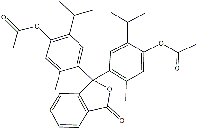 4-{1-[4-(acetyloxy)-5-isopropyl-2-methylphenyl]-3-oxo-1,3-dihydro-2-benzofuran-1-yl}-2-isopropyl-5-methylphenyl acetate Structure