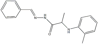 N'-benzylidene-2-(2-toluidino)propanohydrazide 구조식 이미지