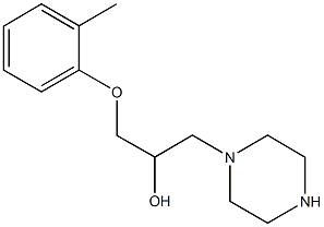 1-(2-methylphenoxy)-3-(1-piperazinyl)-2-propanol 구조식 이미지