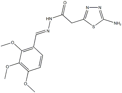 2-(5-amino-1,3,4-thiadiazol-2-yl)-N'-(2,3,4-trimethoxybenzylidene)acetohydrazide Structure