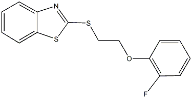 2-{[2-(2-fluorophenoxy)ethyl]sulfanyl}-1,3-benzothiazole 구조식 이미지