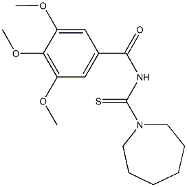 N-(1-azepanylcarbothioyl)-3,4,5-trimethoxybenzamide 구조식 이미지