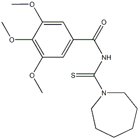 N-(1-azepanylcarbothioyl)-3,4,5-trimethoxybenzamide Structure