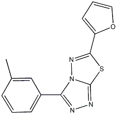 6-(2-furyl)-3-(3-methylphenyl)[1,2,4]triazolo[3,4-b][1,3,4]thiadiazole 구조식 이미지