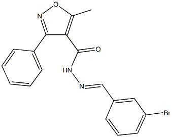 N'-(3-bromobenzylidene)-5-methyl-3-phenyl-4-isoxazolecarbohydrazide Structure