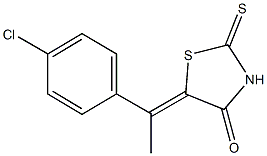 5-[1-(4-chlorophenyl)ethylidene]-2-thioxo-1,3-thiazolidin-4-one Structure