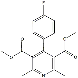 dimethyl 4-(4-fluorophenyl)-2,6-dimethyl-3,5-pyridinedicarboxylate 구조식 이미지