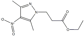 ethyl 3-{4-nitro-3,5-dimethyl-1H-pyrazol-1-yl}propanoate Structure